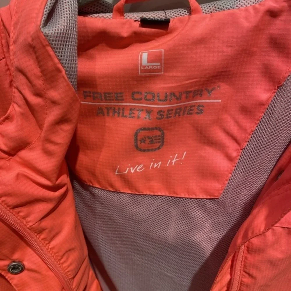 Free Country Women's L Orange/gray Athletic Jacket‎ 3642